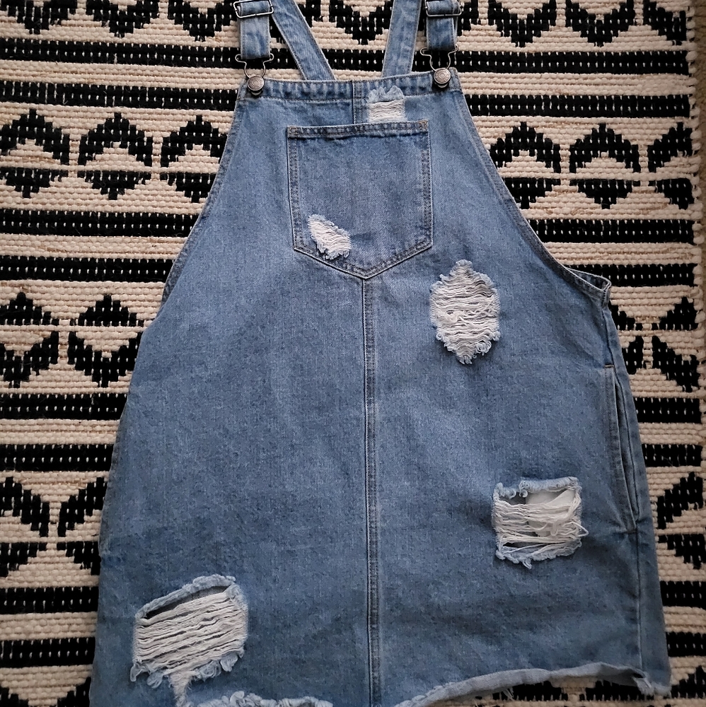 Overall denim dress